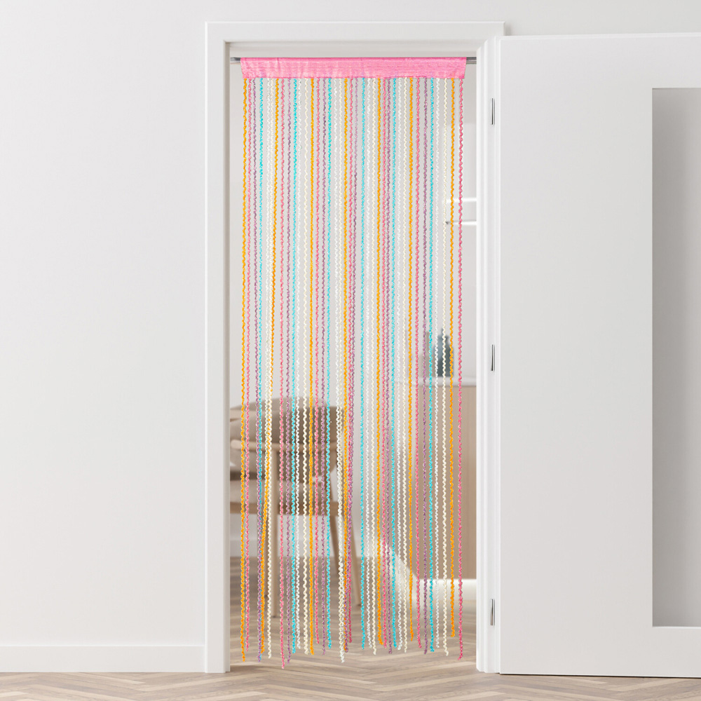 Braided String Door Curtain Rainbow Image 2