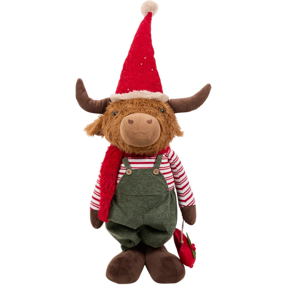 Festive Extendable Highland Cow Decoration Image 9