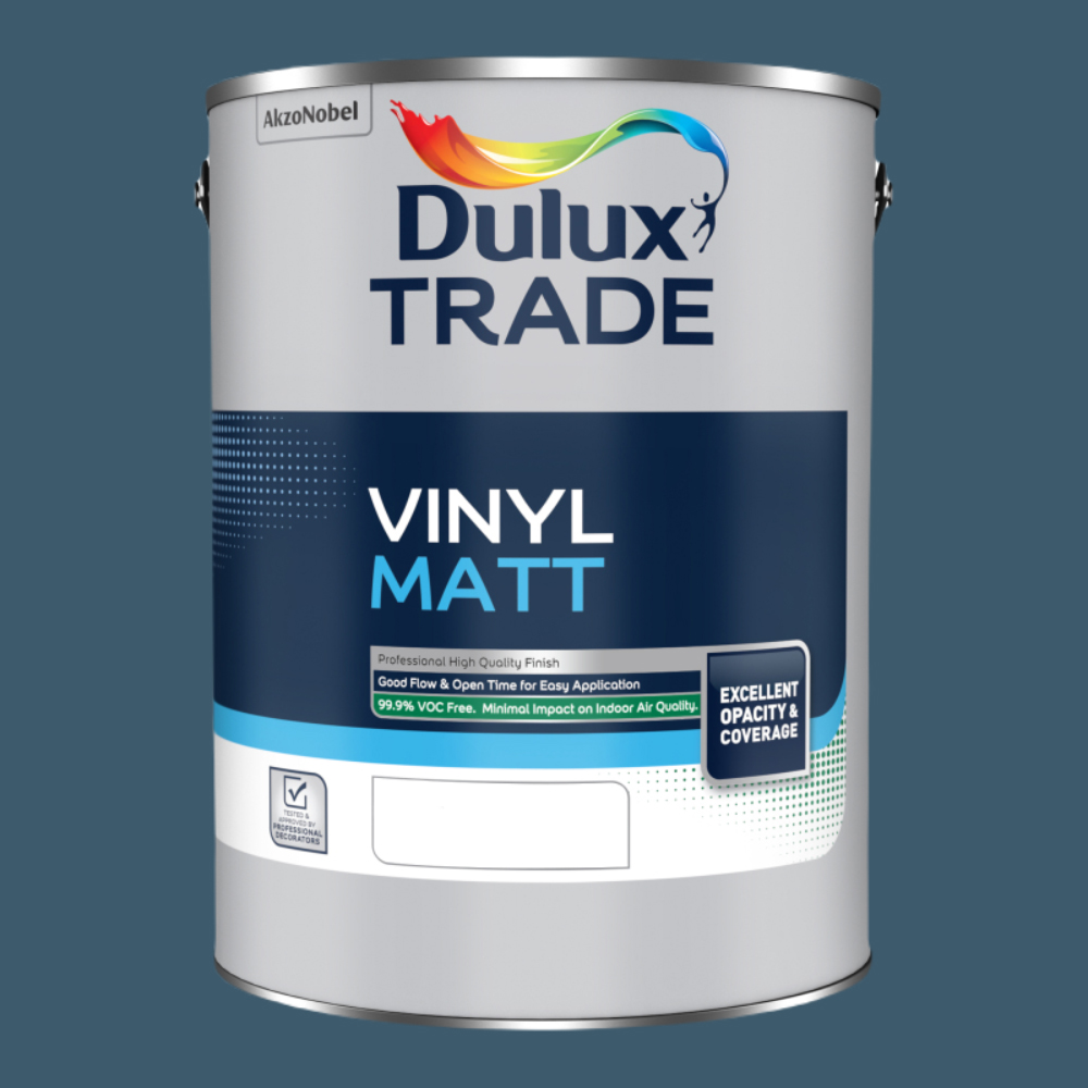 Dulux Trade Indigo Shade Walls and Ceilings Vinyl Matt Paint 5L Image 2