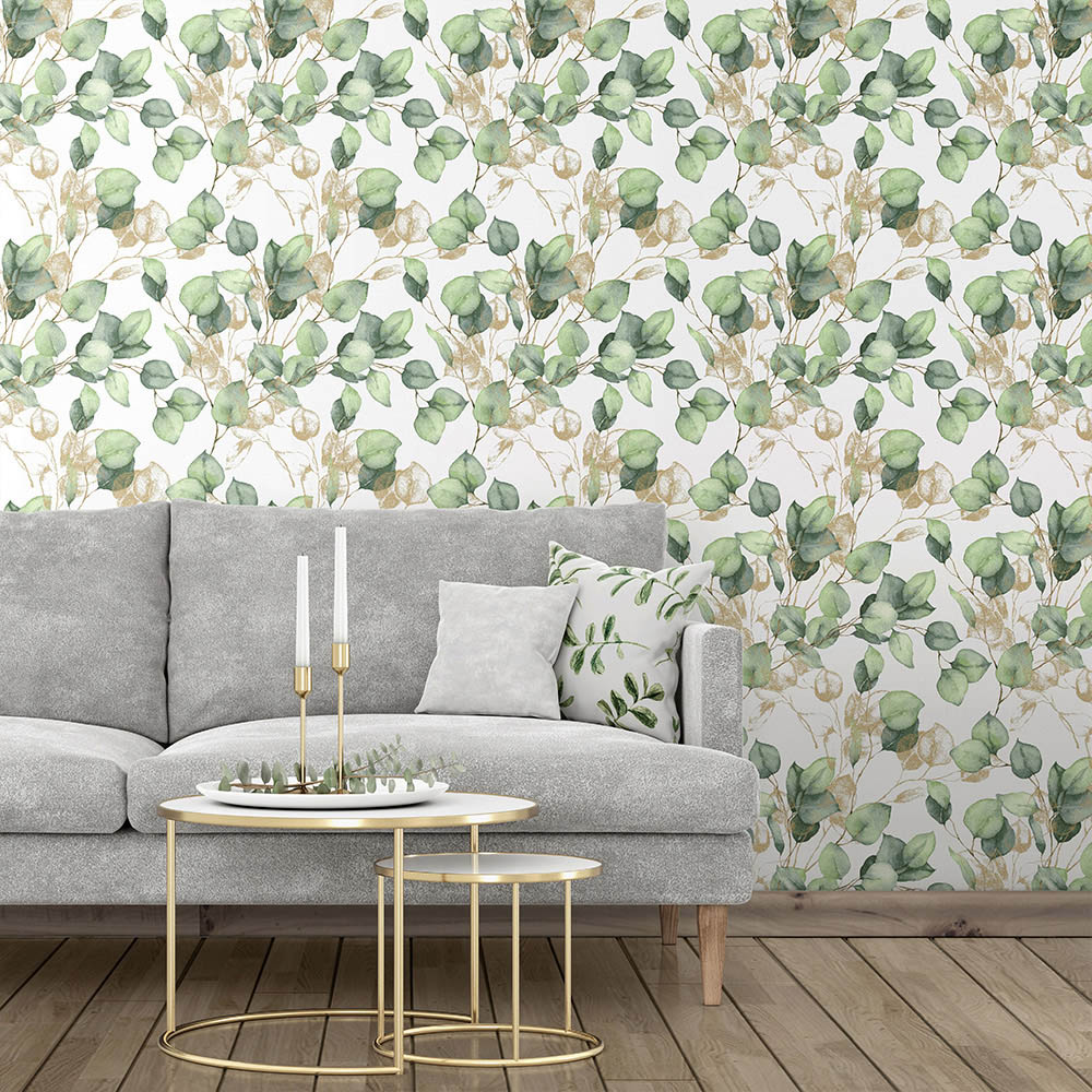 Muriva Eucalyptus Green Wallpaper Image 3