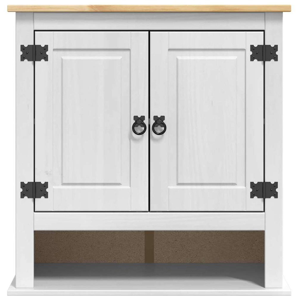 vidaXL 2 Door Single Shelf Corona White Hanging Cabinet Image 5