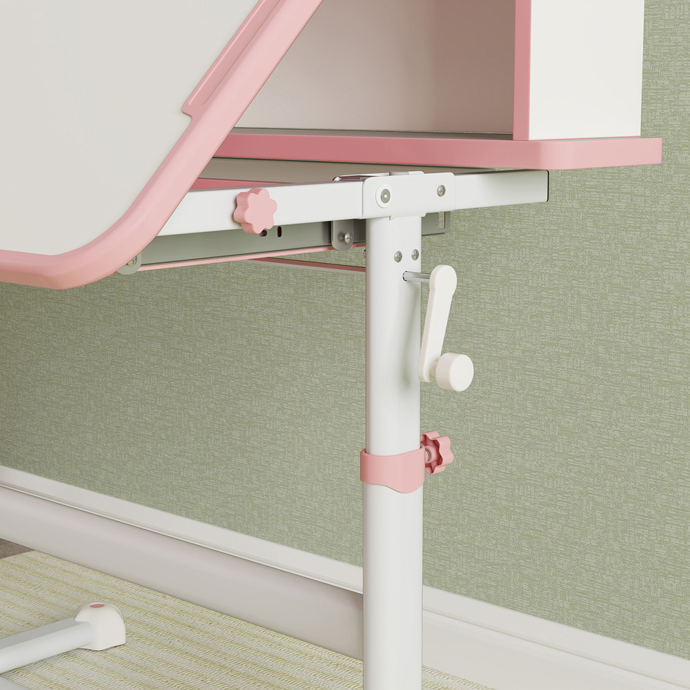 AIYAPLAY Pink Kids Tiltable Desk and Chair Set Image 3