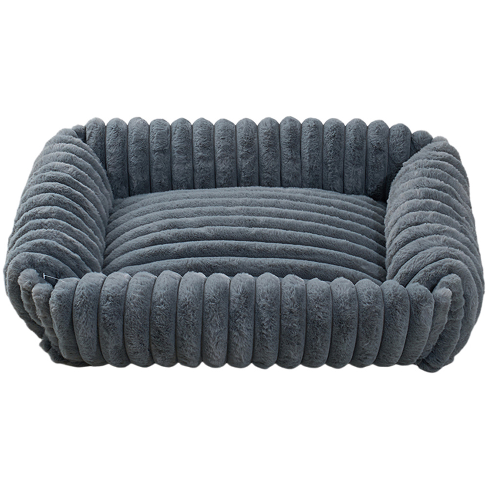 H&O Direct 92cm Dark Grey All Season Soft Pet Bed Image 3