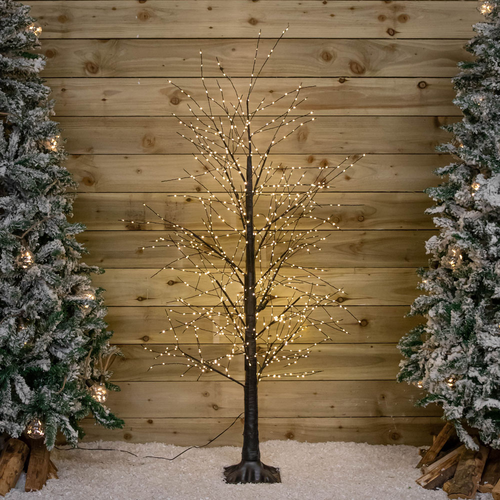 Samuel Alexander Black Micro Dot Warm White LED Pre-Lit Artificial Christmas Tree 5ft Image 9