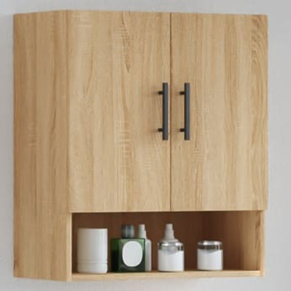 vidaXL 2 Door Single Shelf Sonoma Oak Wall Cabinet Image 1
