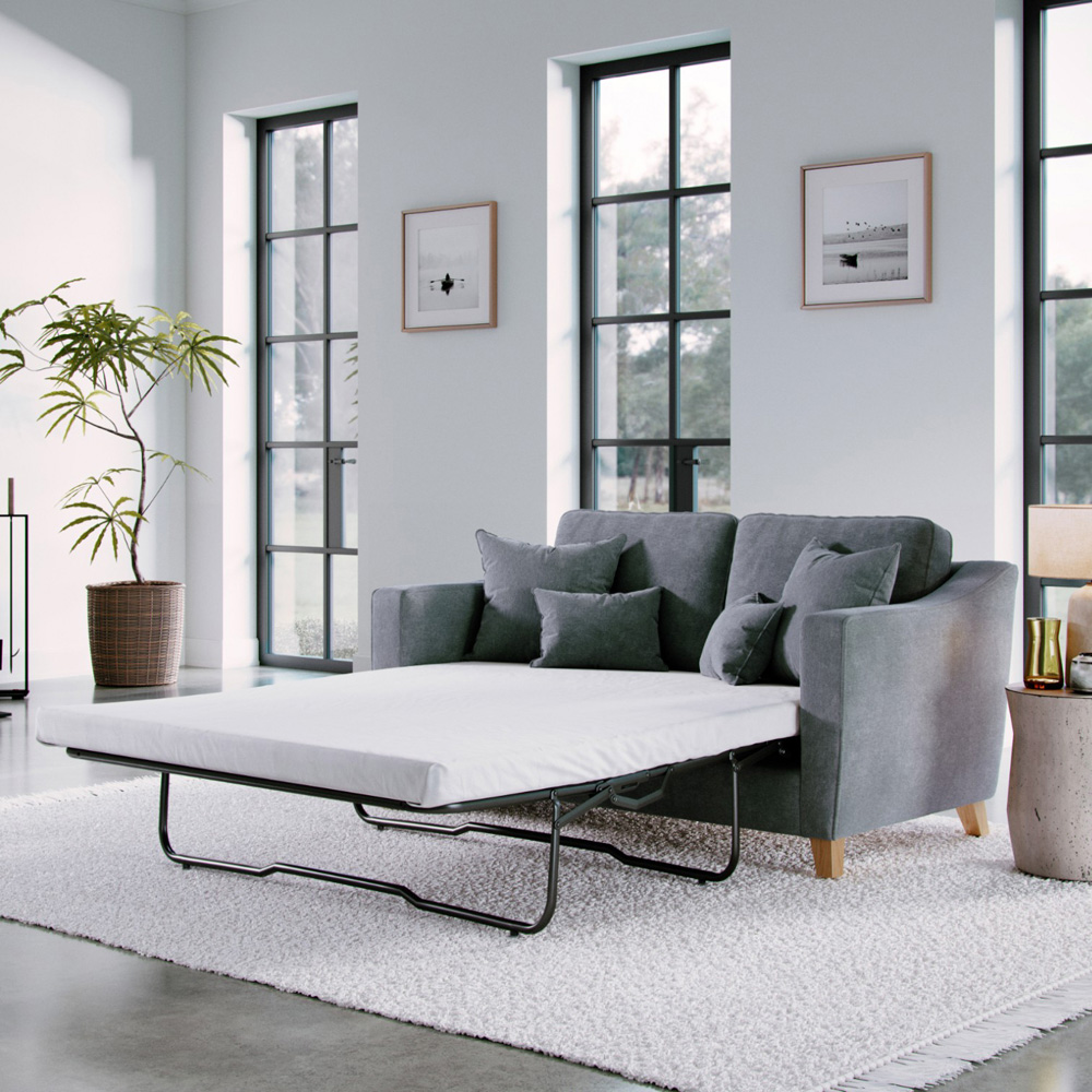 Marlon 2 Seater City Denim Sofa Bed Image 6