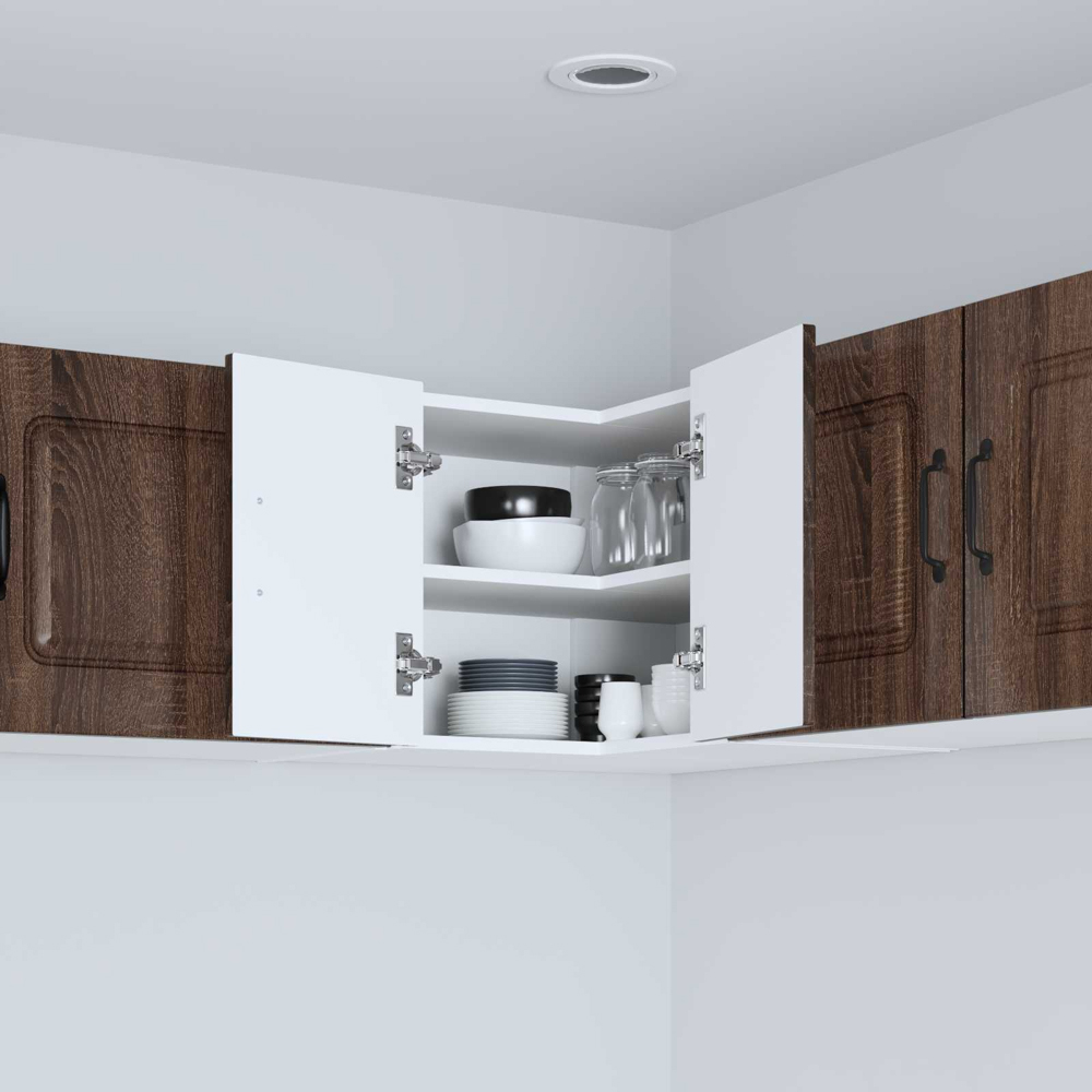 vidaXL Kalmar 2 Door Brown Oak Wall Kitchen Cabinet Image 9