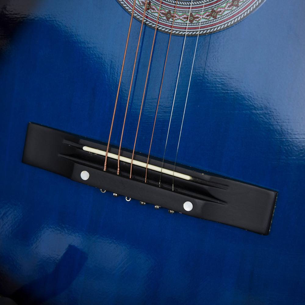 HOMCOM Blue Beginner Cutaway Acoustic Electric Guitar Image 5