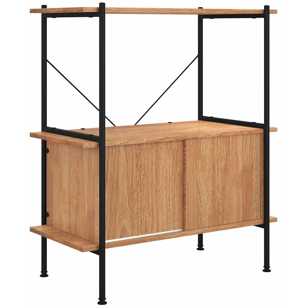 vidaXL 2 Door 2 Shelf Light Brown Shelving Unit Image 2