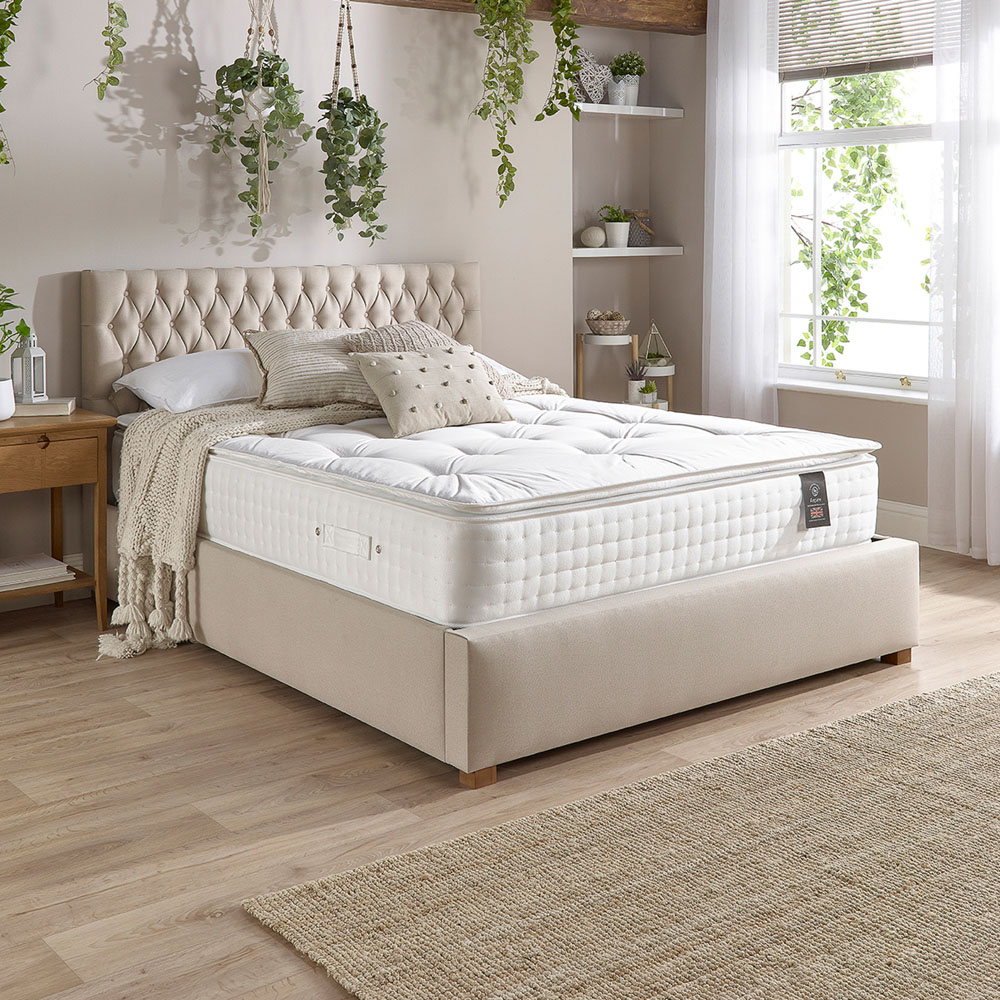 Aspire Small Single Natural Pillow Top Pocket Mattress Image 5