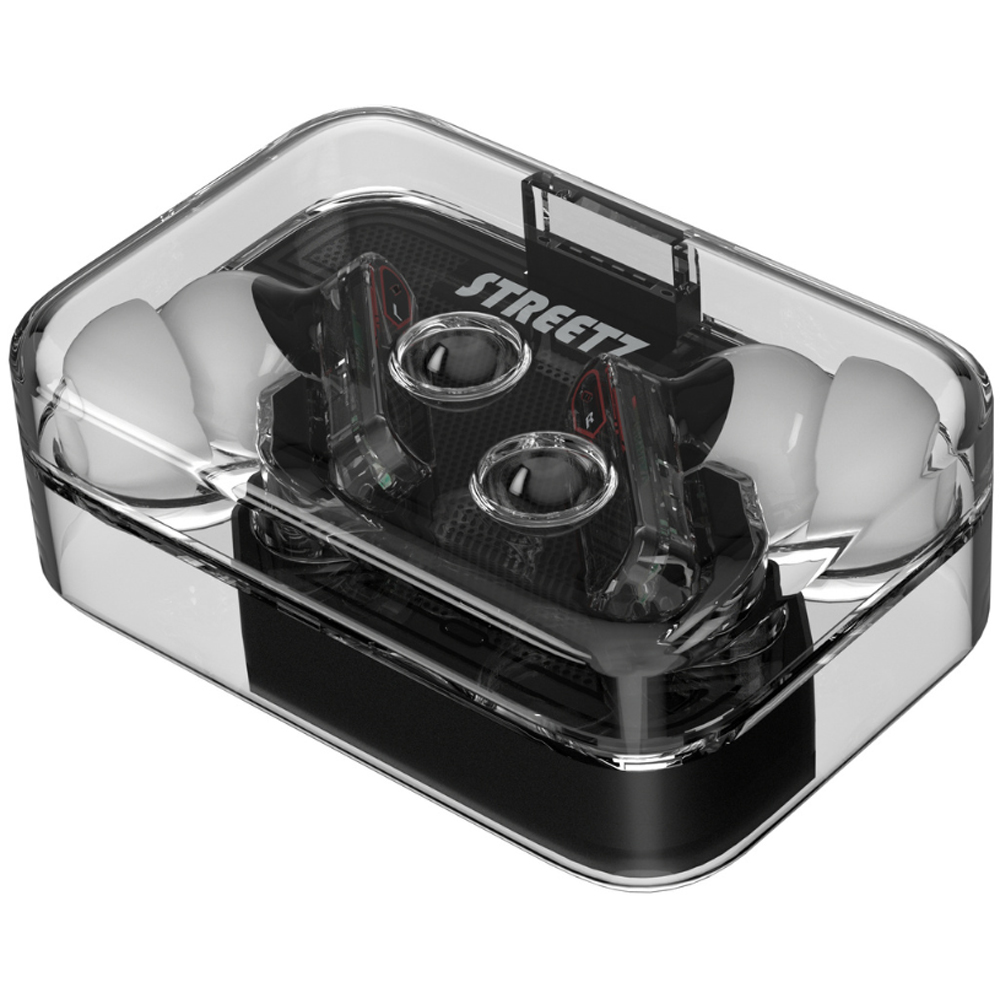 Streetz T250 Black Transparent ENC True Wireless Earbuds Image 2