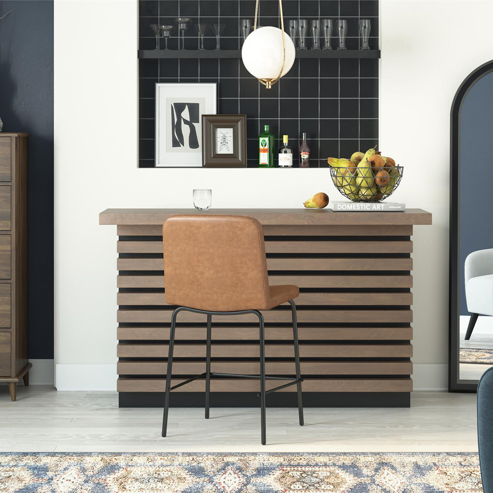 Dorel Corey Camel Faux Leather Counter Stool Image 8