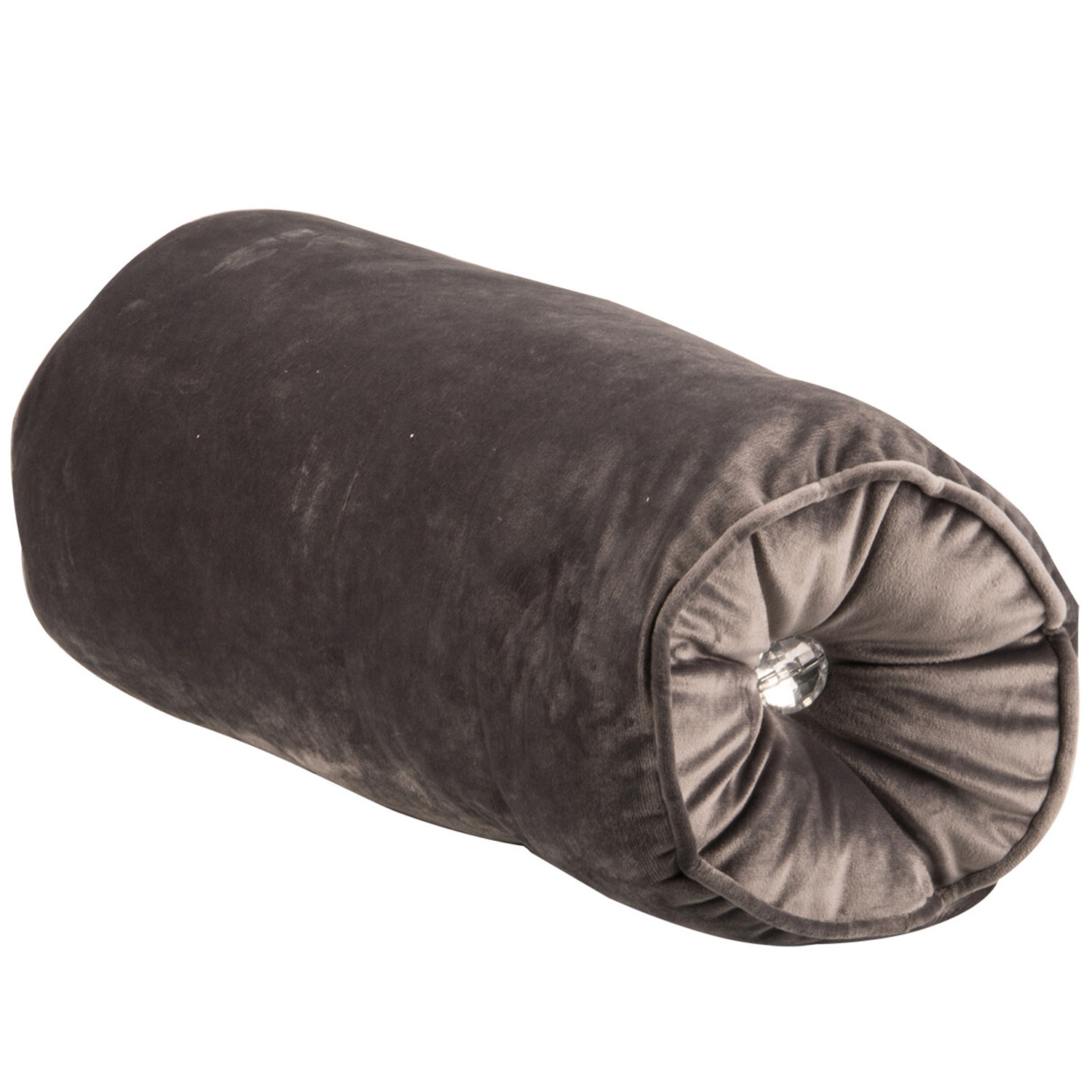 Divante Ariana Charcoal Gem Bolster Cushion 46 x 20cm Image 1