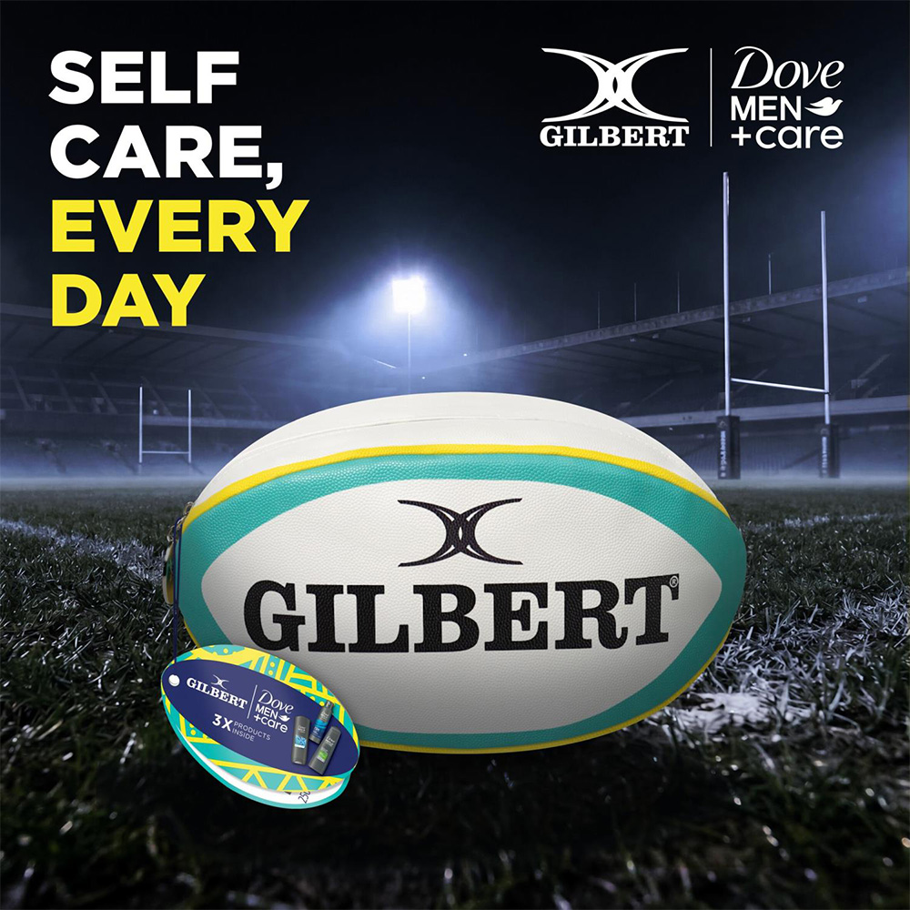 Dove Men+Care x Gilbert Rugby Ball Edition Washbag 3 Piece Gift Set 4 Pack Image 2
