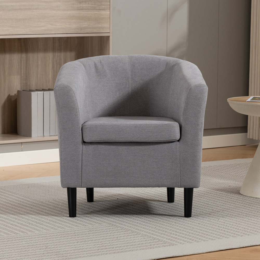 Artemis Home Beulah Grey Fabric Accent Chair Image 3