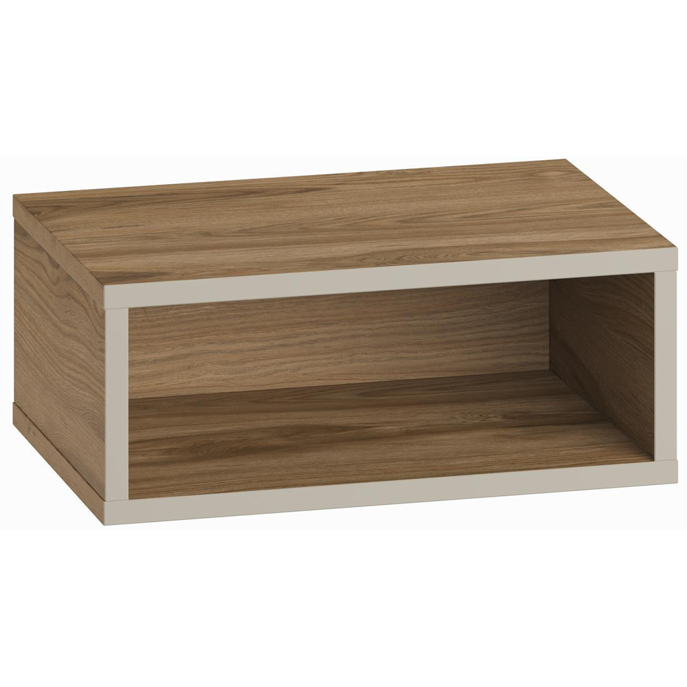Decortie Brik Single Shelf Deep Oud Wall Mounted Bedside Table with Night Light Image 2