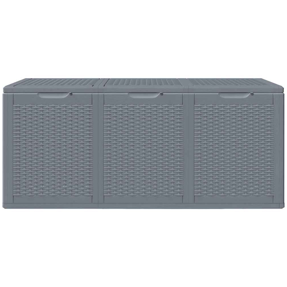 vidaXL 270L Grey Polypropylene Garden Storage Box Image 3