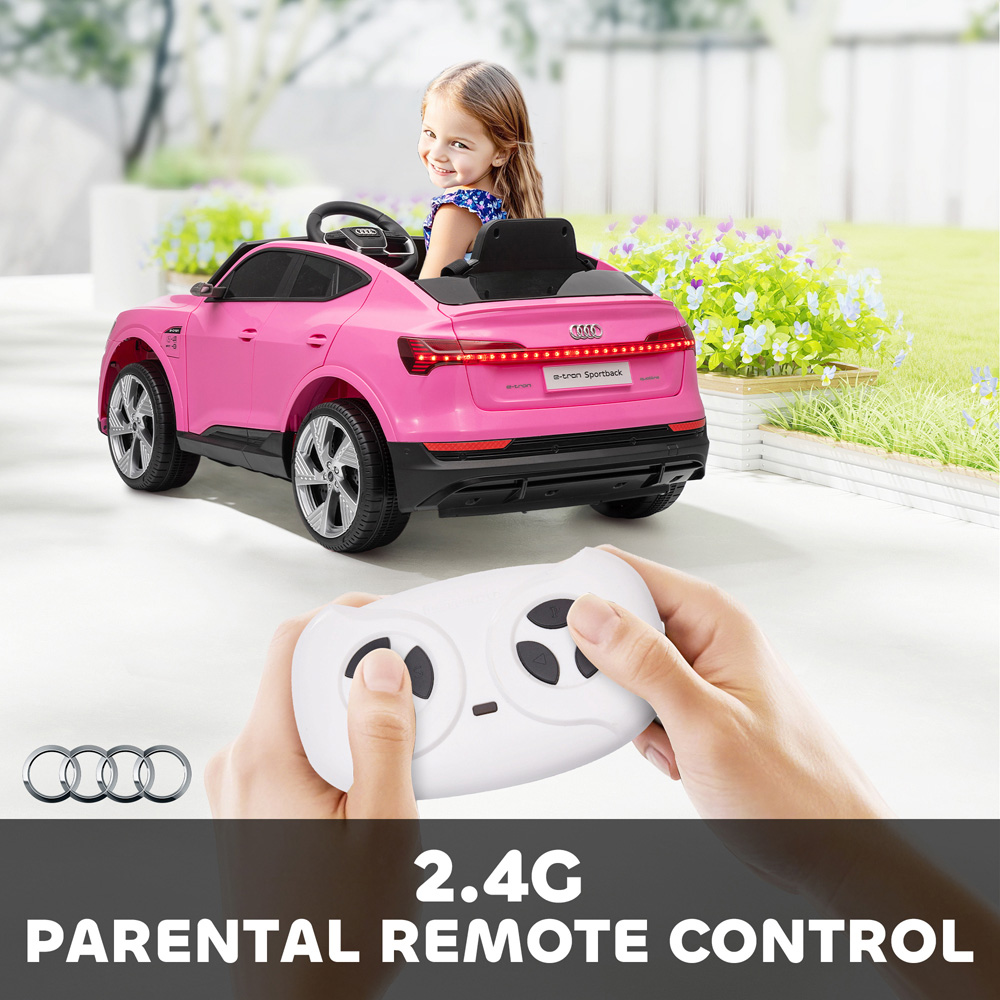Tommy Toys Audi E-tron Pink Kids Electric Ride On Car 12V Image 5