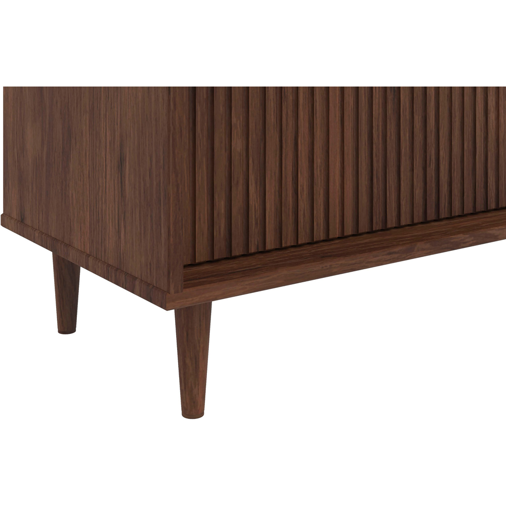 Loft24 Jerzy 2 Door Dark Brown Stained Wax Highboard Image 6