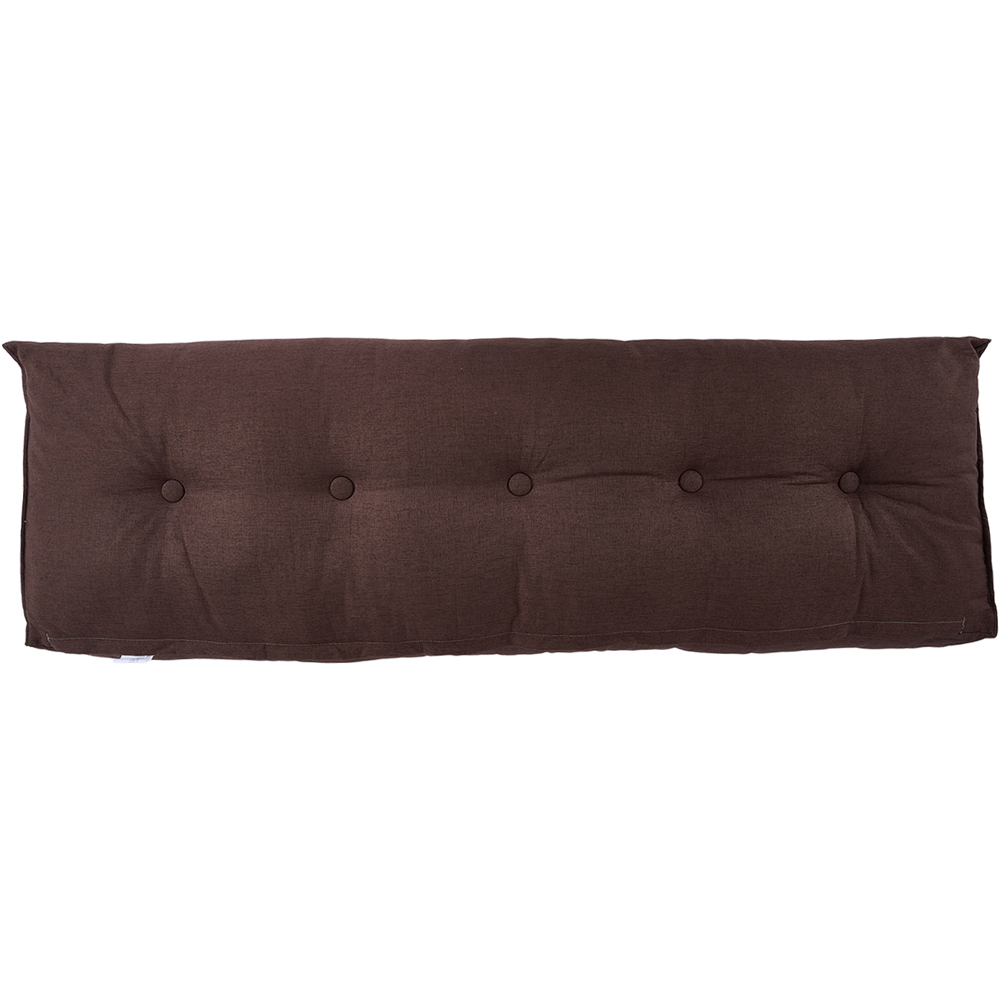 Living and Home Brown Washable Wedge Headboard Pillow with Side Pocket 50 x 150cm Image 3