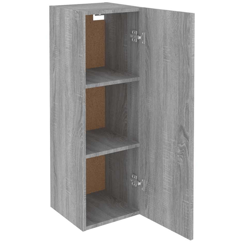 vidaXL Single Door Grey Sonoma Wall Mounted TV Cabinet 2 Pack Image 6