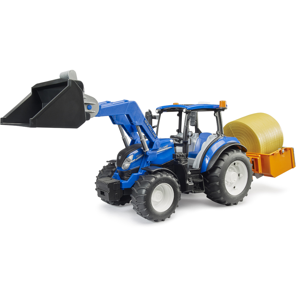 Bruder New Holland T5.120 Loader Tractor with Loading Box and Forks Image 4