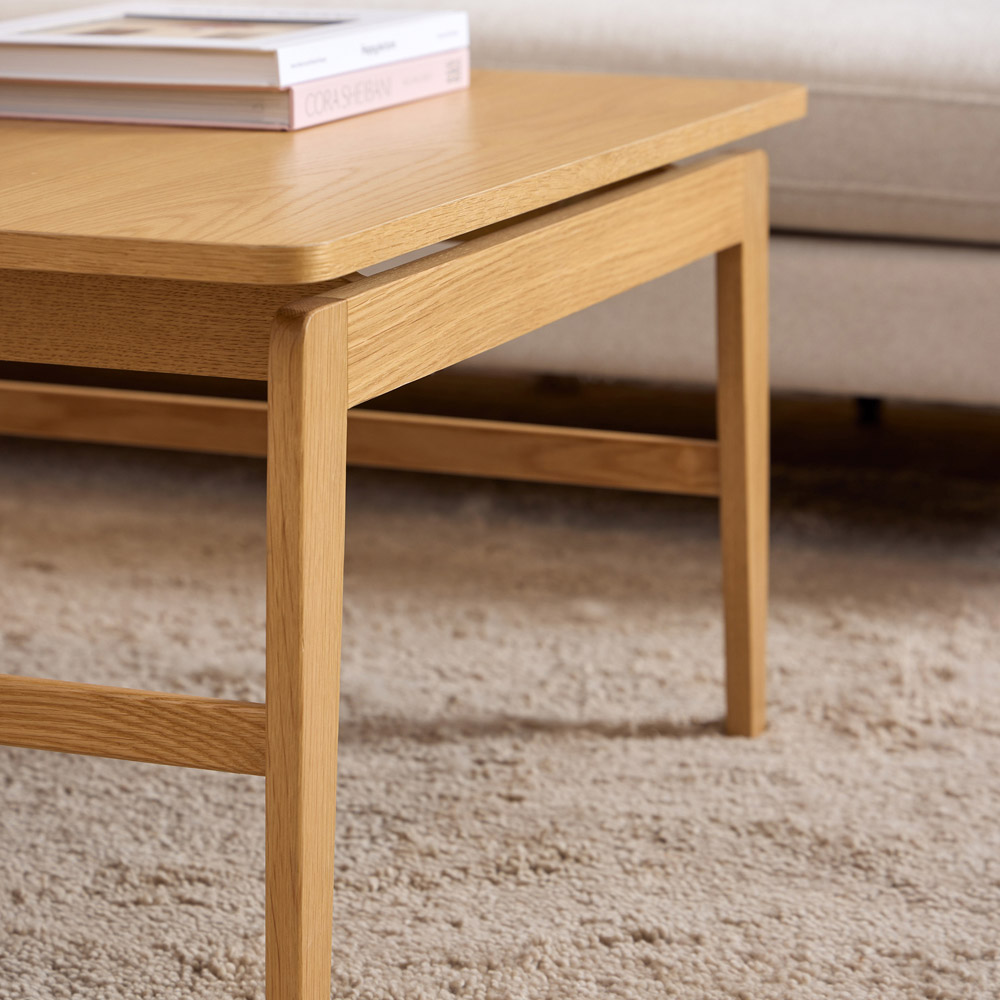 Florence Essex Square Oak Coffee Table Image 5