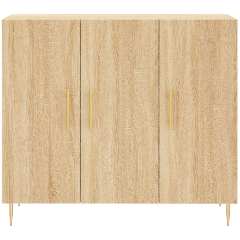 vidaXL 3 Door Sonoma Oak Sideboard Image 6