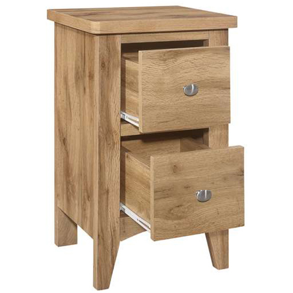 Hampstead 2 Drawer Wooden Bedside Table Image 4