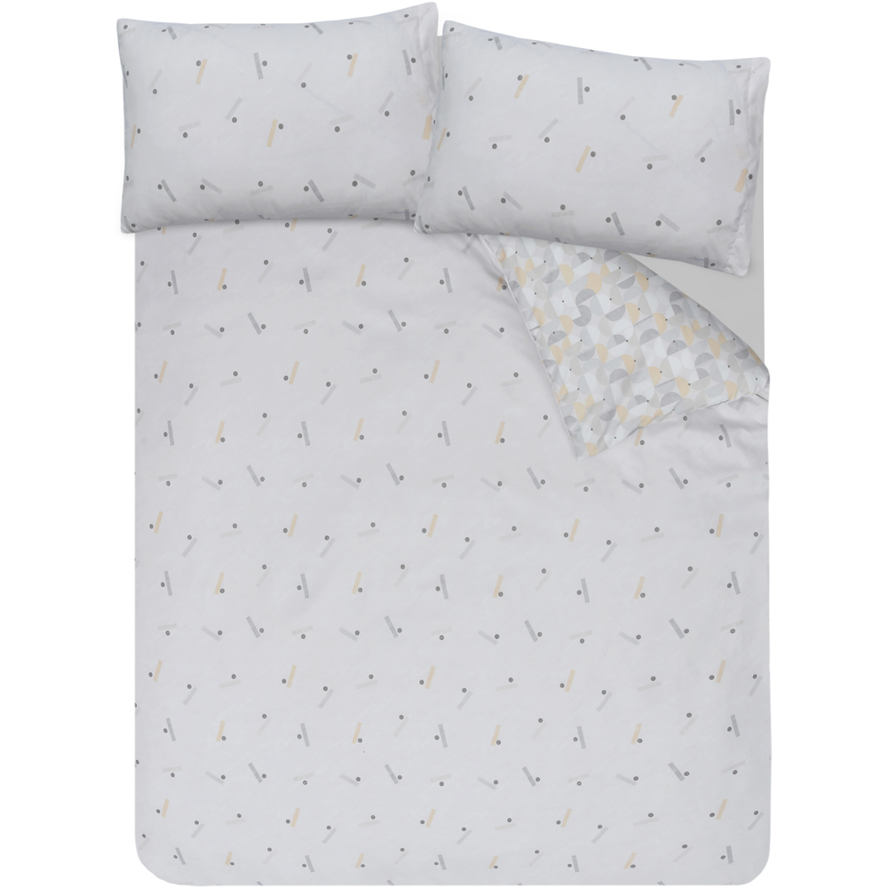 Smart Living King Size Ochre Circle Geo Reversible Duvet Set Image 5