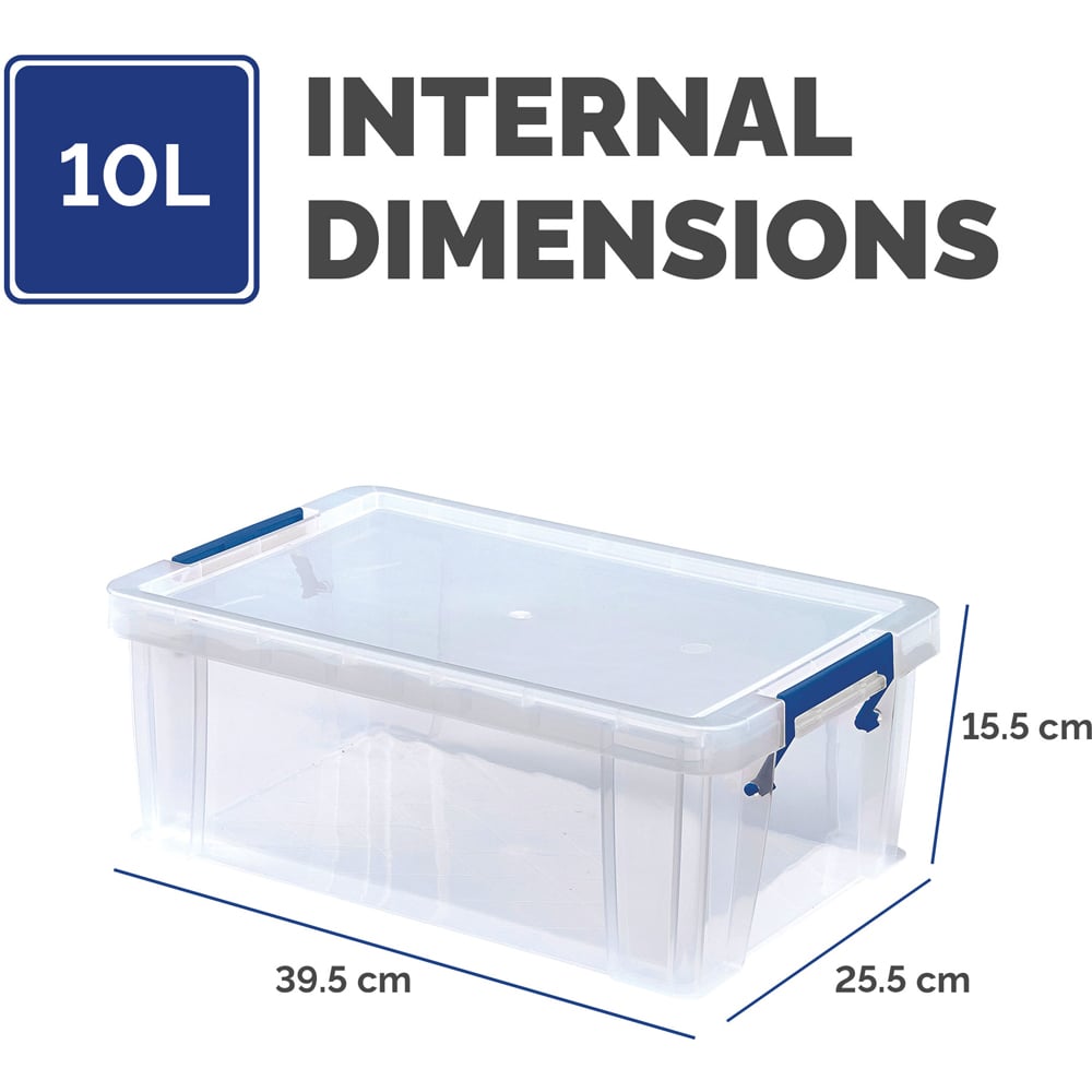 Fellowes Prostore 10L Storage Box with Lid 4 Pack Image 8