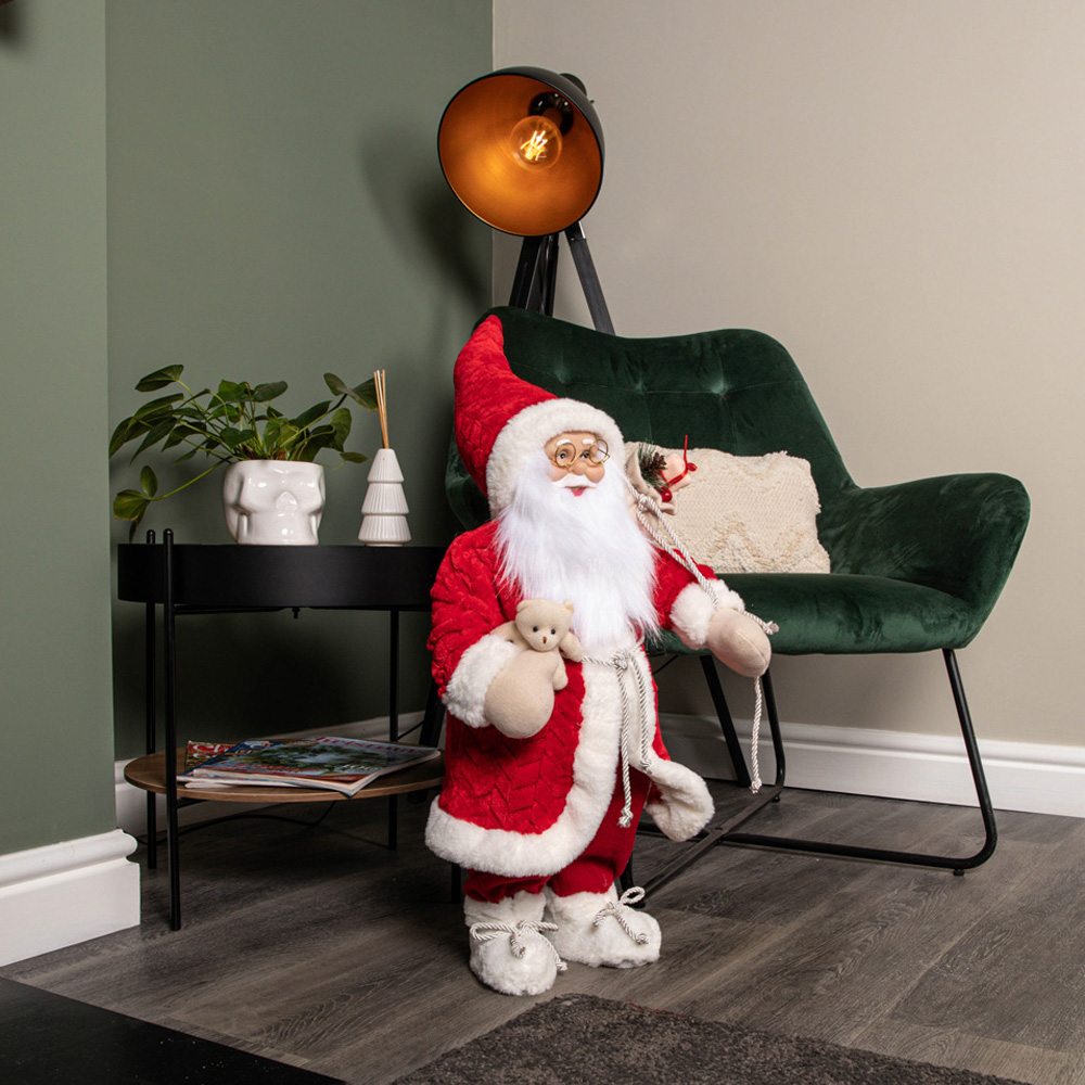 Samuel Alexander Standing Red Jumbo Papa Noel Santa Claus Indoor Christmas Decoration Image 7