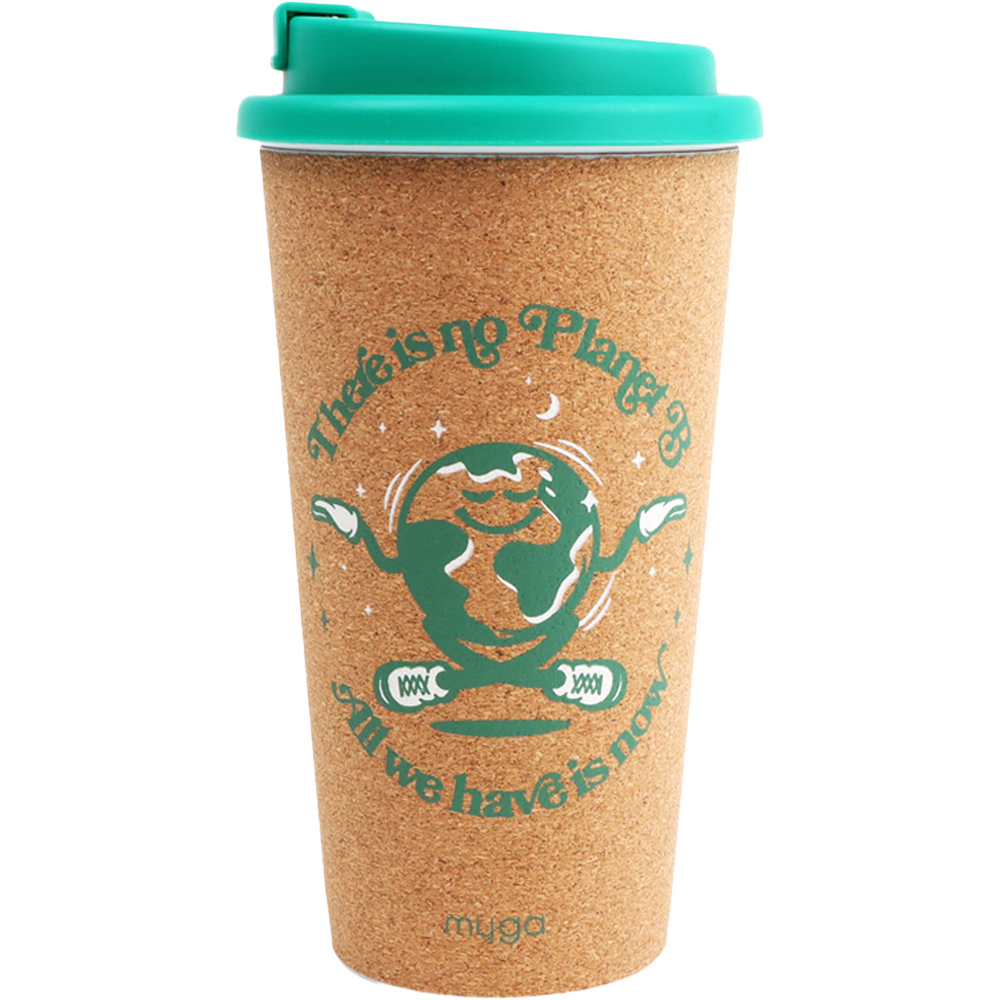  Myga Planet B Double Walled Cork Cup 450ml Image 1