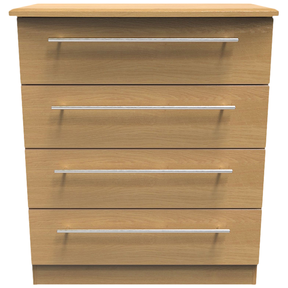 Crowndale Sherwood 4 Drawer Oak Chest of Drawers Image 2
