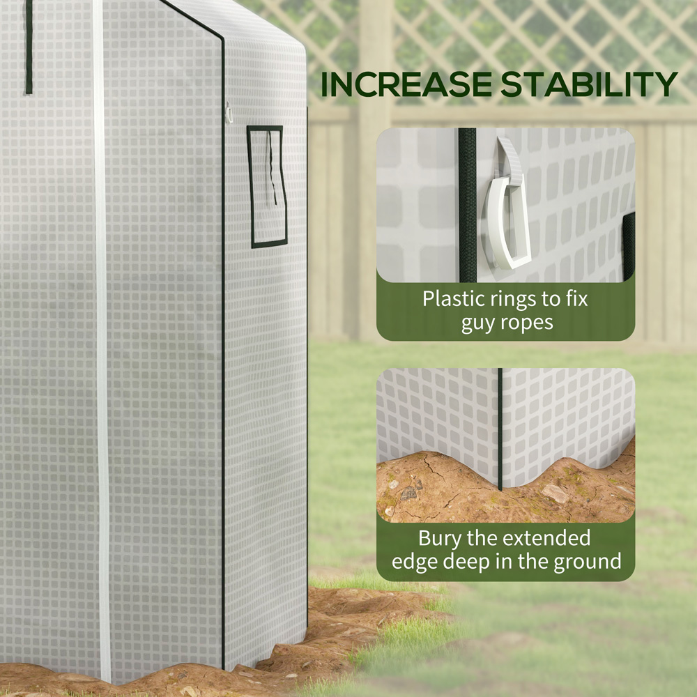 Outsunny White PE 4.5 x 2.3ft Replacement Greenhouse Cover Image 7