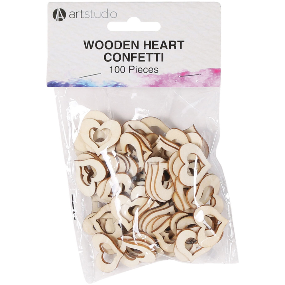 Wooden Heart Confetti Image