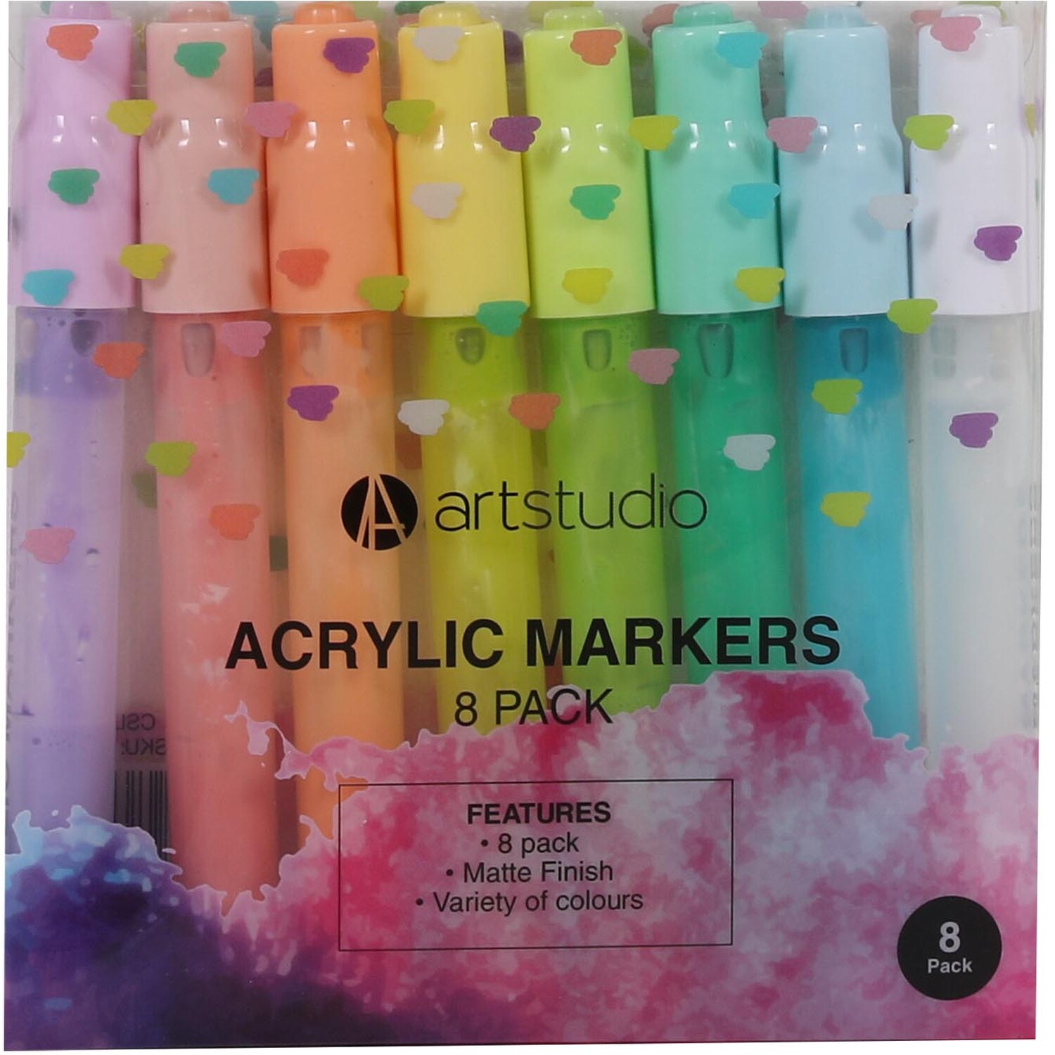 Pack of Eight Art Studio Acrylic Markers Image