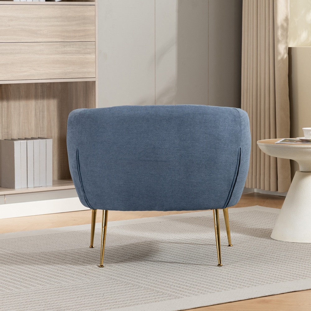 Artemis Home Stanton Light Denim Fabric Shell Accent Chair Image 6