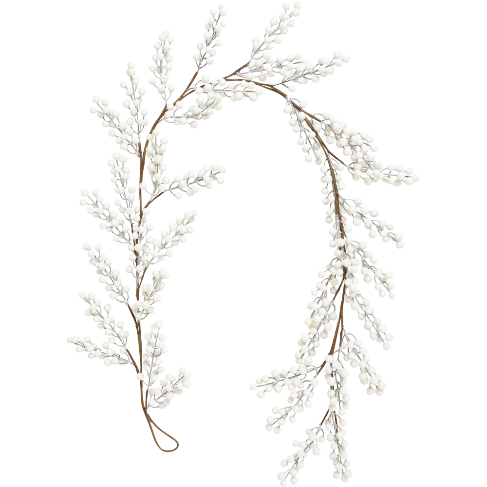 Charles Bentley White Berry Christmas Garland 180cm Image 3