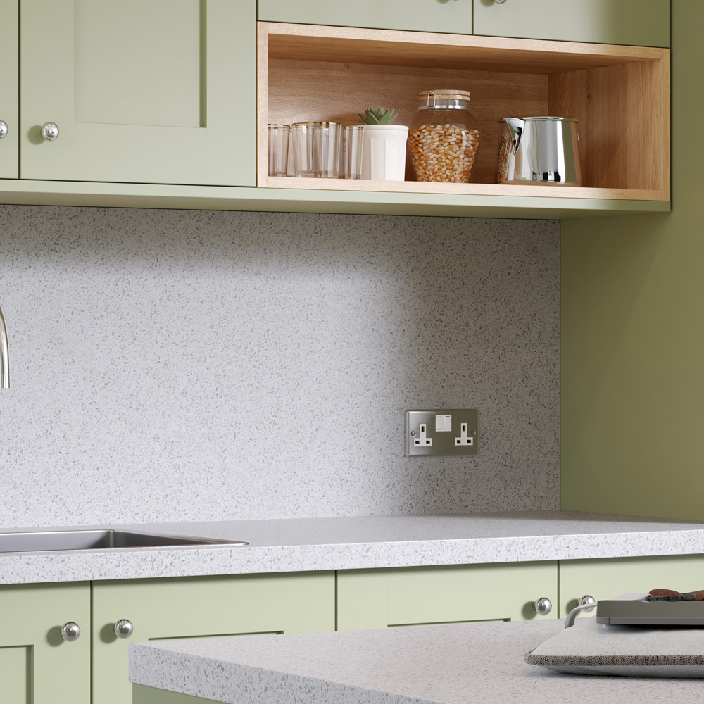 Options Plus Lunar Quartzstone Post-Formed Laminate Kitchen Worktop 4100 x 600 x 38mm Image 2