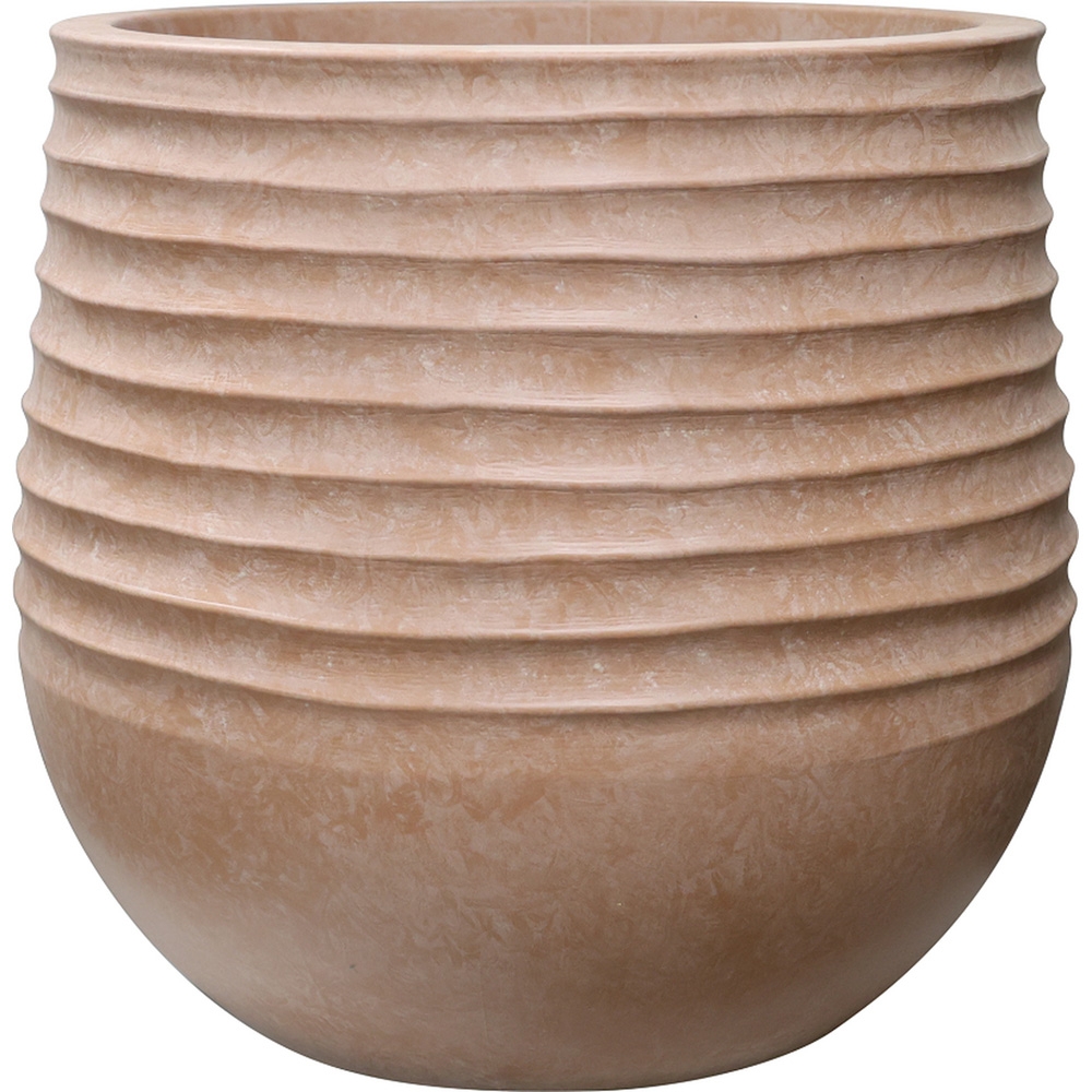 Ribbed Plastic Plant Pot Terracotta 30cm Image 2