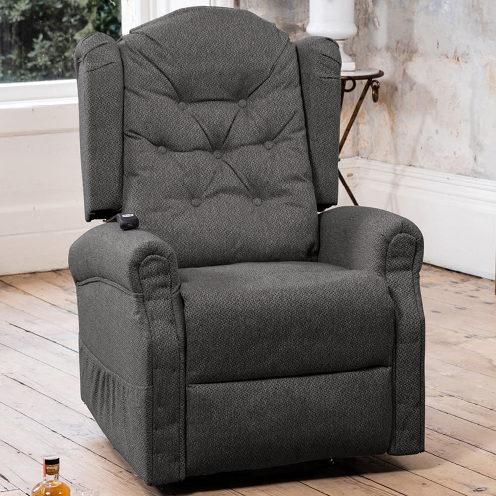 Artemis Home Crawley Dark Grey Electric Lift-Assist Massage and Heat Recliner Chair Image 1