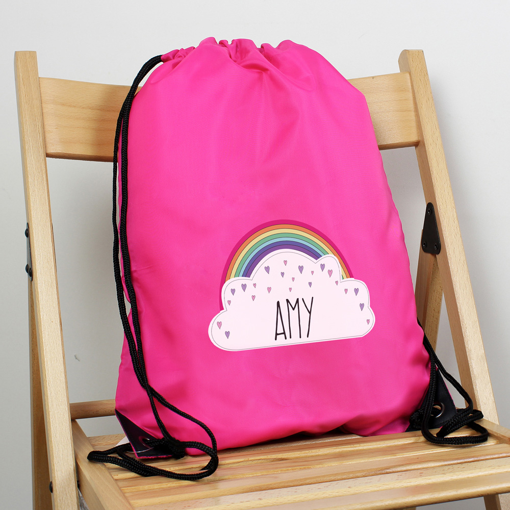 Personalised Memento Rainbow Pink Kit Bag Image 2