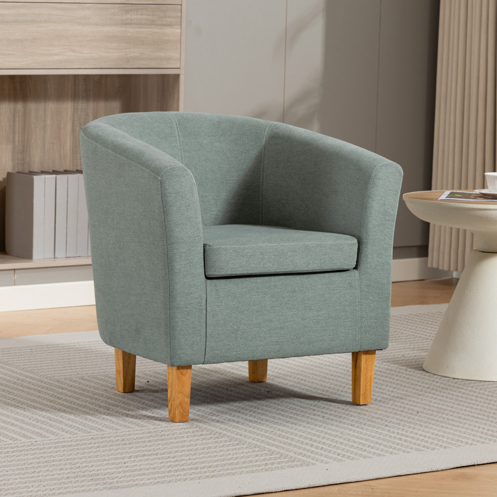 Artemis Home Millie Duck Egg Fabric Accent Chair Image 4