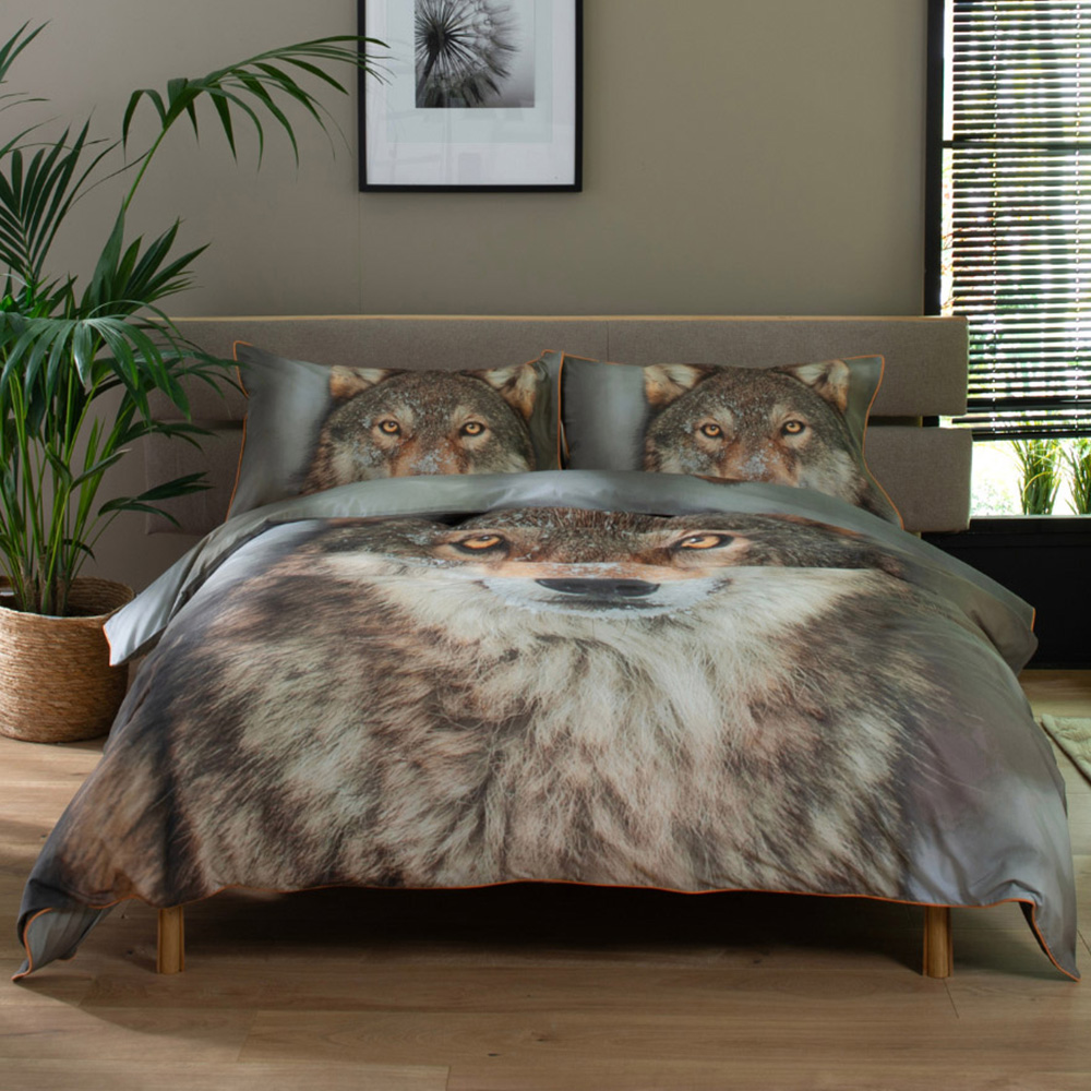 Deyongs Super King Size Single Wolf Duvet Set Image 1