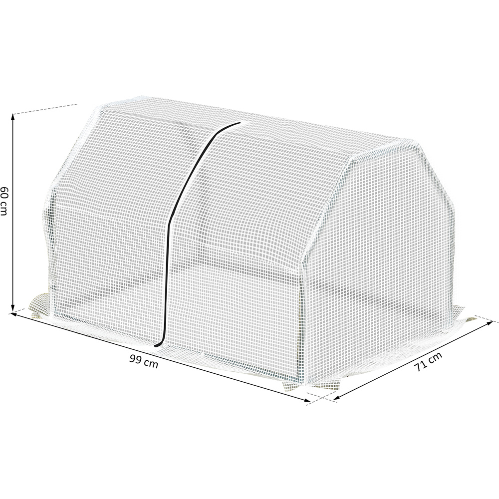 Outsunny Plastic Mesh Cover 3.2 x 2.3ft Mini Greenhouse Image 7