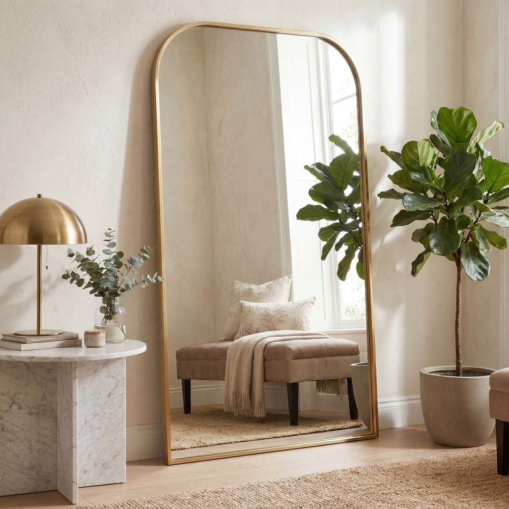 Contemporary Metal Mirror Gold Image 2