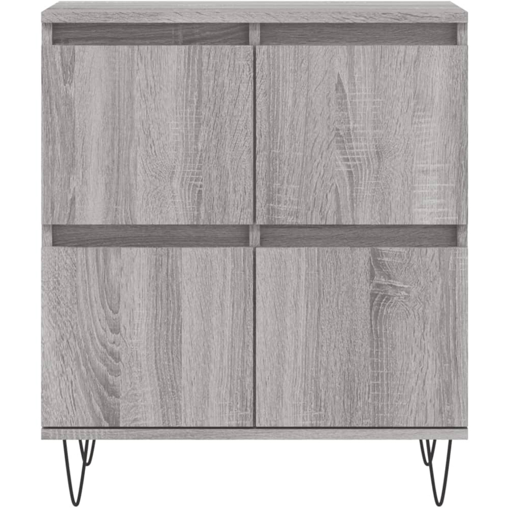 vidaXL 4 Drawer Grey Sonoma Sideboard 2 Pack Image 6