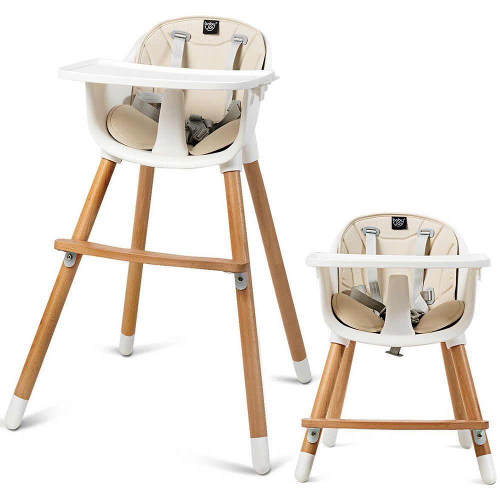 Costway Dual Combination Padded Highchair Image 4