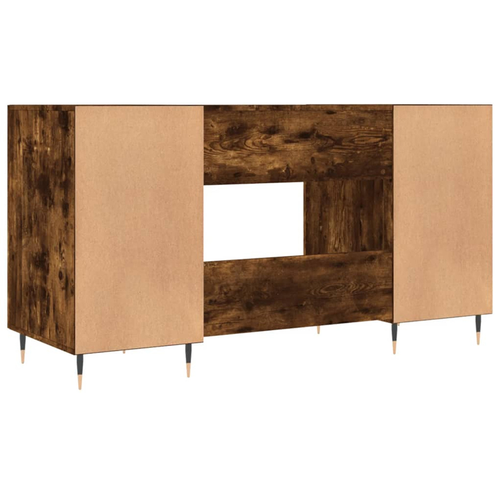 vidaXL 2 Door Computer Desk Smoked Oak Image 7